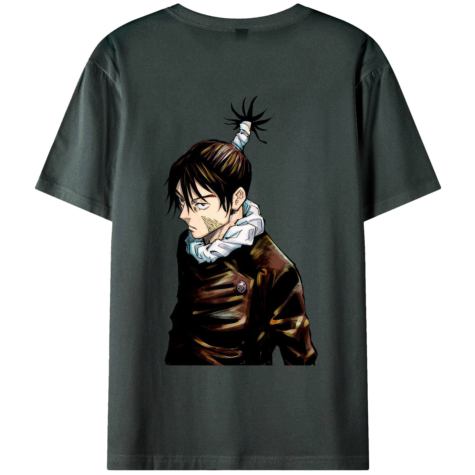 （画像用） 呪術廻戦 Jujutsu Kaisen 綿100％ メンズ半袖Tシャツ（バックプリント） 通気性